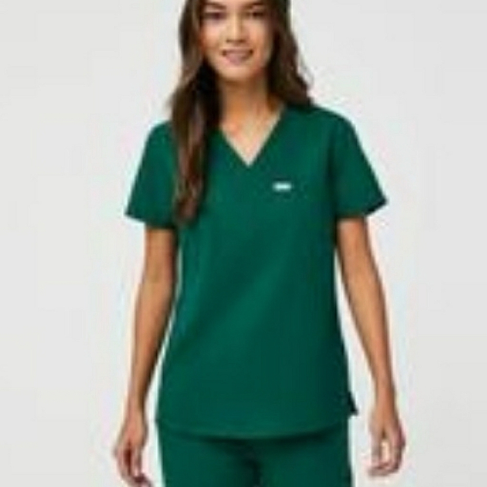 Hunter Green Catarina One-Pocket Scrub
